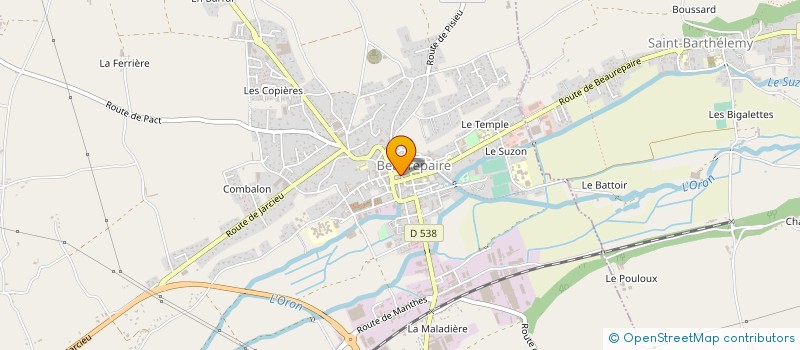localisation de l'entreprise SODIDE à BEAUREPAIRE
