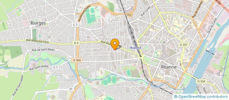 localisation de l'entreprise SODIF à ROANNE