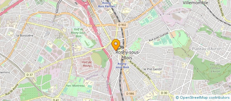 localisation de l'entreprise SODIGEMA à ROSNY-SOUS-BOIS