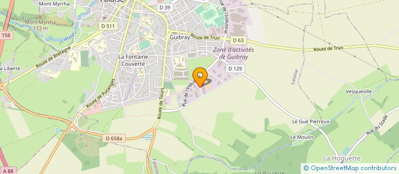 localisation de l'entreprise SODIJANTES INDUSTRIE à FALAISE