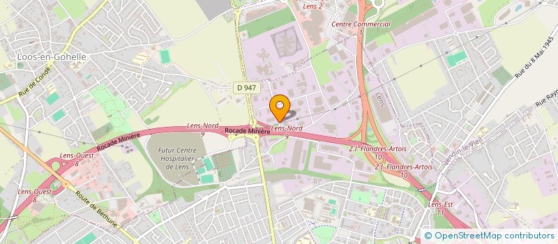 localisation de l'entreprise SODILENS  LENS