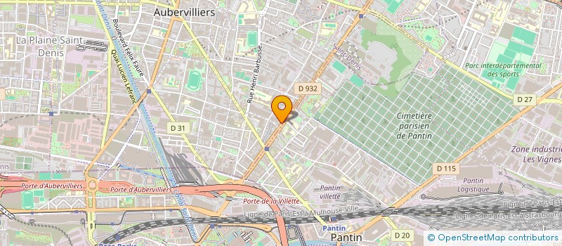 localisation de l'entreprise SODIM à AUBERVILLIERS