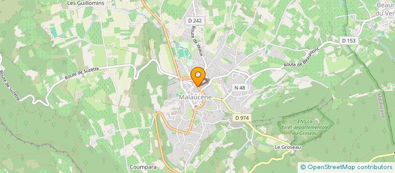 localisation de l'entreprise SODIMA à MALAUCENE
