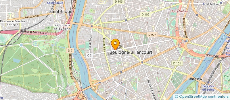 localisation de l'entreprise SODIMA  BOULOGNE-BILLANCOURT