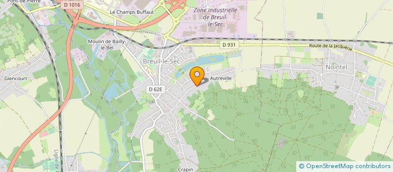 localisation de l'entreprise SODIMETAL à BREUIL-LE-SEC