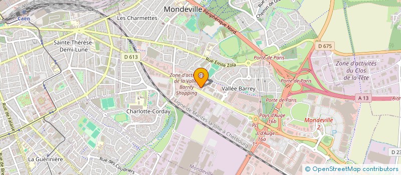 localisation de l'entreprise SODIMODIS HYPERMARCHE à MONDEVILLE