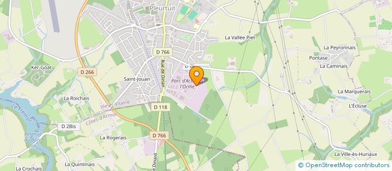 localisation de l'entreprise SODINEVI (SOCIETE DINARDAISE DE NETTOYAGE ET DE VIDANGE) à PLEURTUIT
