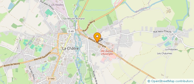 localisation de l'entreprise SODINO à LA CHATRE