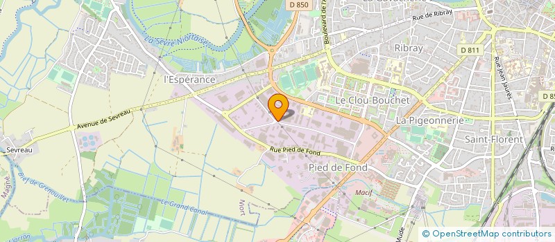localisation de l'entreprise SODIP INDUSTRIE à NIORT
