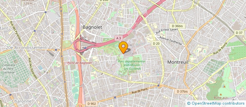 localisation de l'entreprise SODIP-PNEUMALIN à BAGNOLET