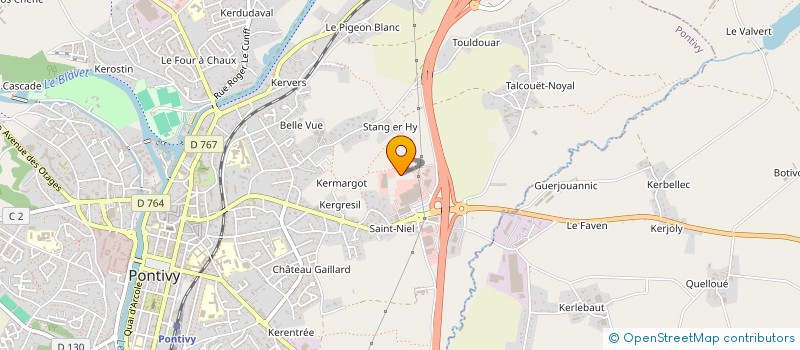 localisation de l'entreprise SODIPONDI à PONTIVY