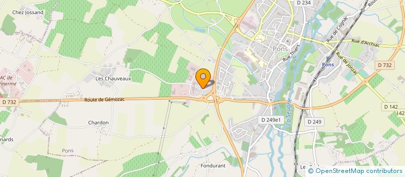 localisation de l'entreprise SODIPONS à PONS