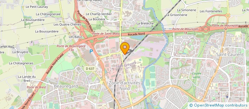 localisation de l'entreprise SODIRENNES TPLM à SAINT-GREGOIRE