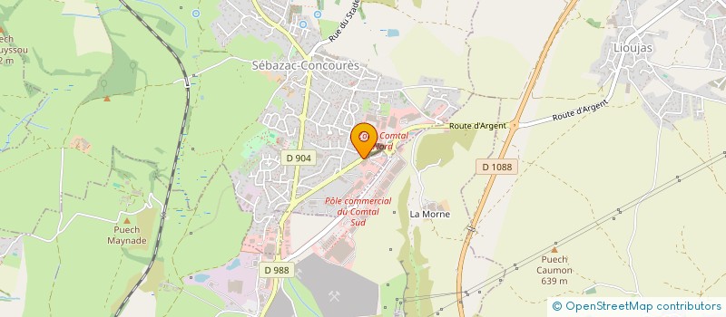 localisation de l'entreprise SODIRU à SEBAZAC-CONCOURES