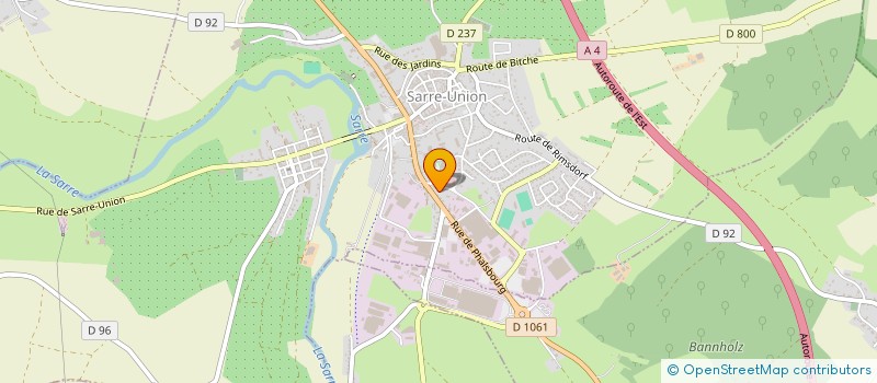 localisation de l'entreprise SODISAR  SARRE-UNION