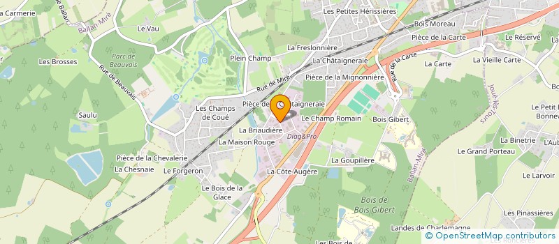 localisation de l'entreprise SODITOURS à BALLAN-MIRE