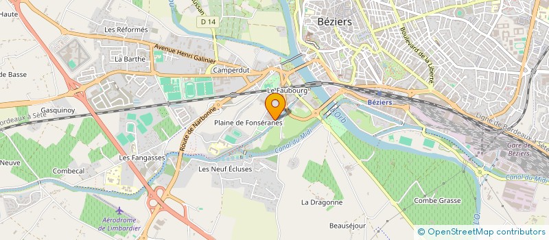 localisation de l'entreprise SODIVA à BEZIERS