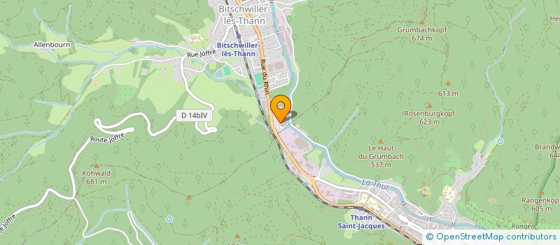 localisation de l'entreprise SODIVAL à BITSCHWILLER-LES-THANN