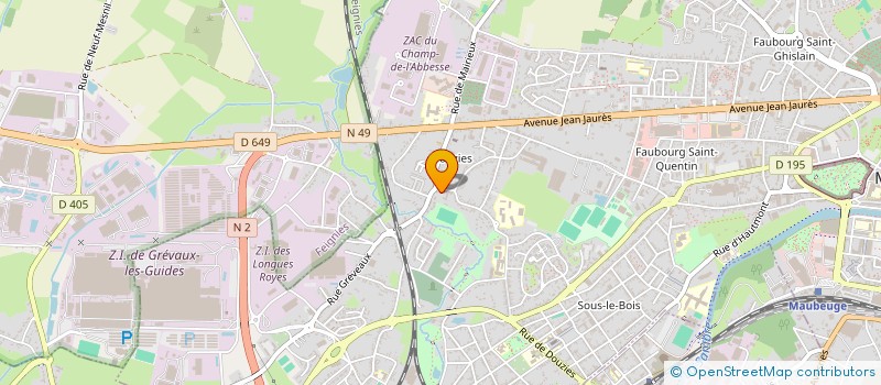 localisation de l'entreprise SODIVIAS  MAUBEUGE