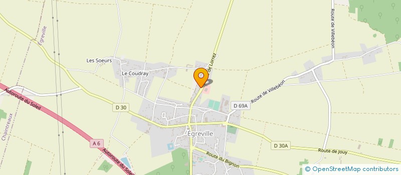 localisation de l'entreprise SOEGREDIS à EGREVILLE