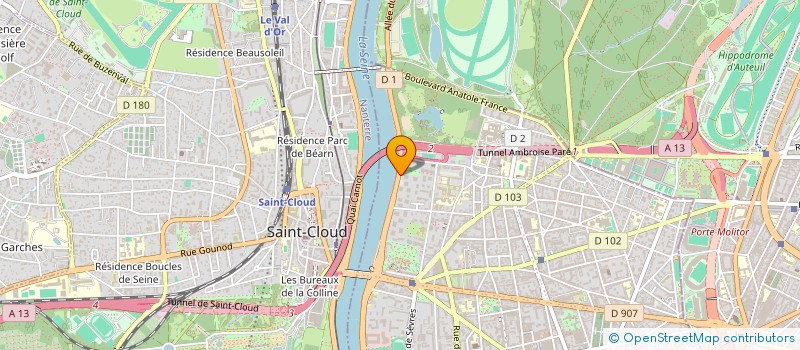 localisation de l'entreprise SOEVJU  BOULOGNE BILLANCOURT