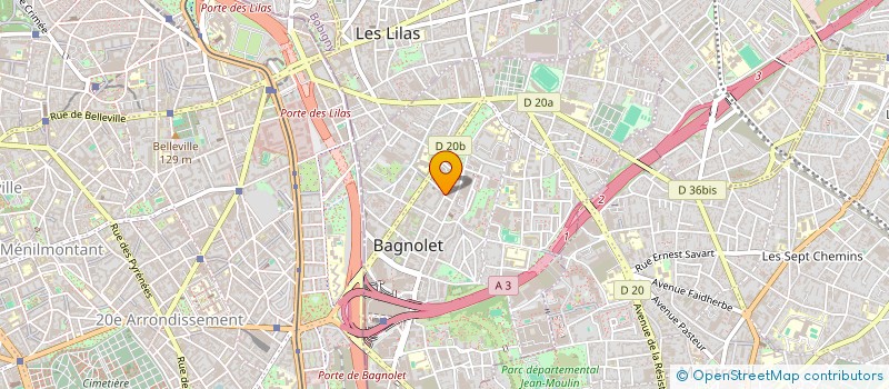 localisation de l'entreprise SOF  BAGNOLET