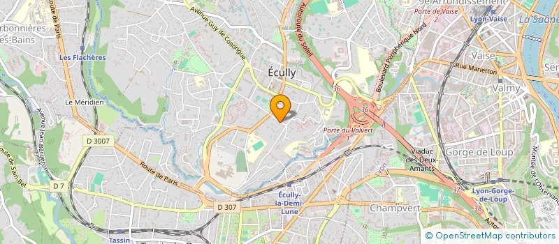 localisation de l'entreprise SOFA  ECULLY