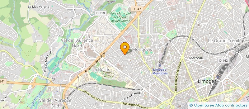 localisation de l'entreprise SOFA  LIMOGES