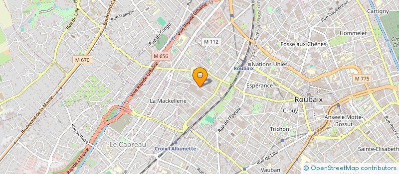 localisation de l'entreprise SOFAM à ROUBAIX