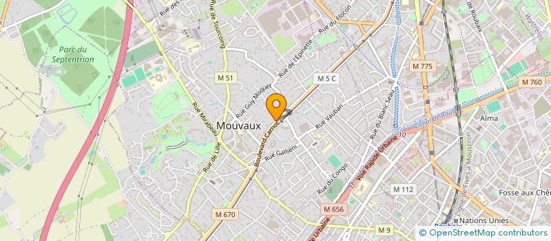 localisation de l'entreprise SOFAMA ASSOCIES à MOUVAUX
