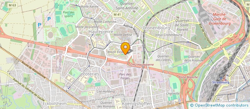 localisation de l'entreprise SOFAP EST à STRASBOURG