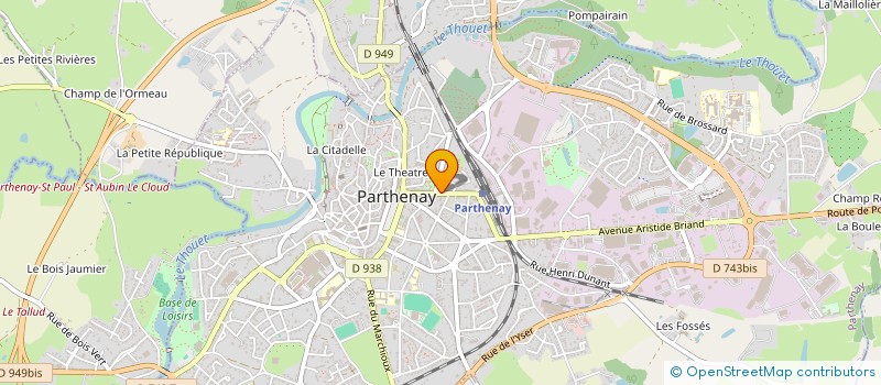 localisation de l'entreprise SOFAPRESSE  PARTHENAY