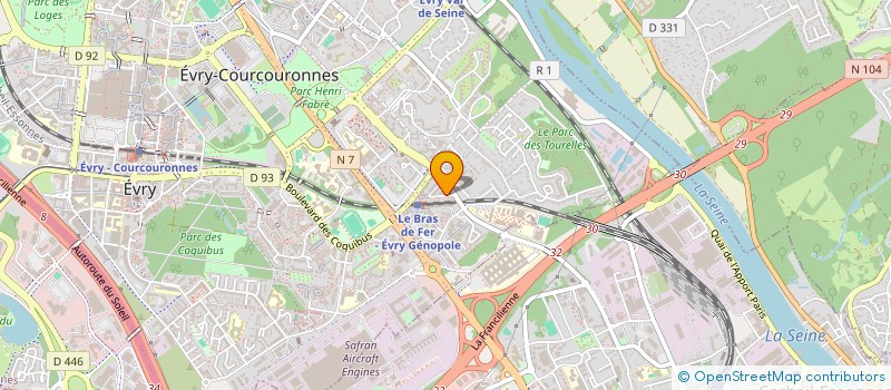 localisation de l'entreprise SOFATRA.MED  EVRY-COURCOURONNES