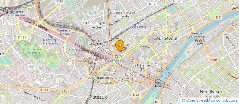 localisation de l'entreprise SOFAX BANQUE  COURBEVOIE
