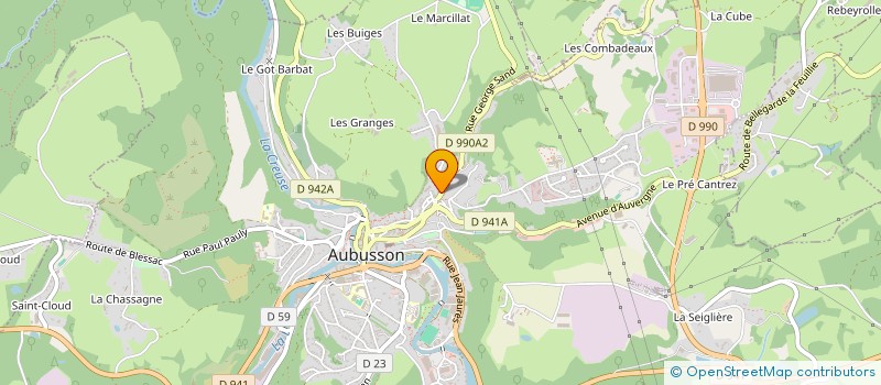 localisation de l'entreprise SOFE GESTION à AUBUSSON