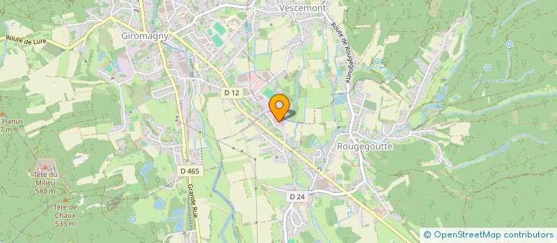 localisation de l'entreprise SOFEL à GIROMAGNY