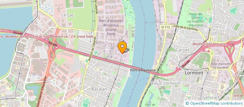 localisation de l'entreprise SOFELEX à BORDEAUX