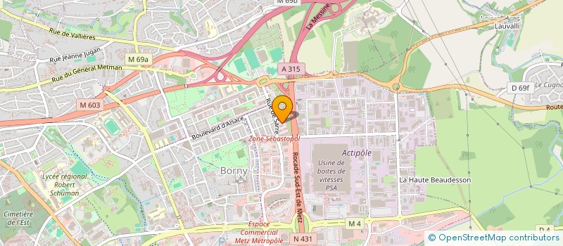 localisation de l'entreprise SOFEVAN  METZ