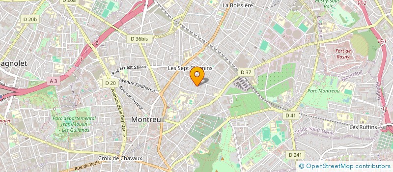 localisation de l'entreprise SOFI à MONTREUIL