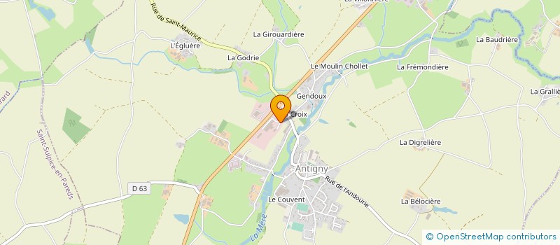 localisation de l'entreprise SOFI-ATLAN à ANTIGNY