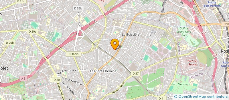 localisation de l'entreprise SOFIA à MONTREUIL