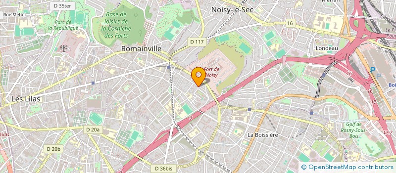 localisation de l'entreprise SOFIA NEGOCE à ROMAINVILLE