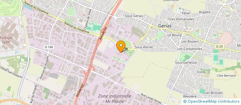 localisation de l'entreprise SOFIALEX à GENAS