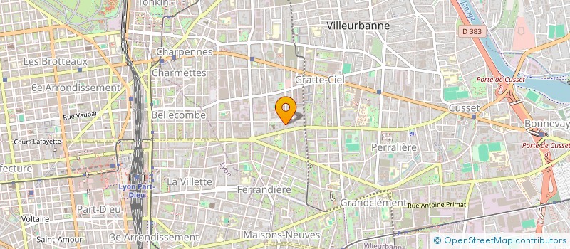 localisation de l'entreprise SOFIBAT COORDINATION  VILLEURBANNE