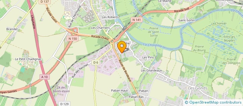 localisation de l'entreprise SOFICA  SAINTES