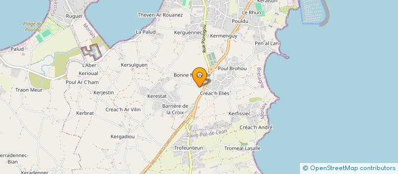 localisation de l'entreprise SOFICA à ROSCOFF