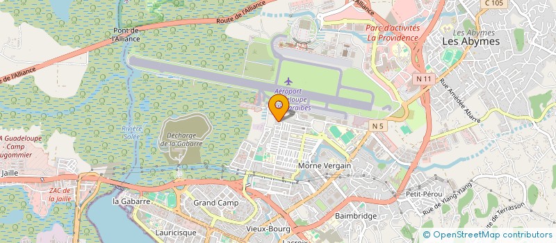 localisation de l'entreprise SOFICLAIR à LES ABYMES