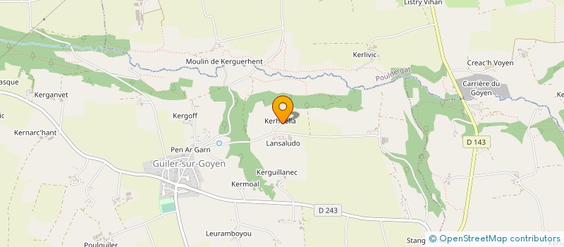 localisation de l'entreprise SOFICODI à POULDREUZIC