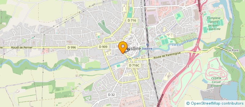 localisation de l'entreprise SOFICOM  ISSOIRE