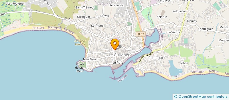 localisation de l'entreprise SOFIDAL à GUILVINEC